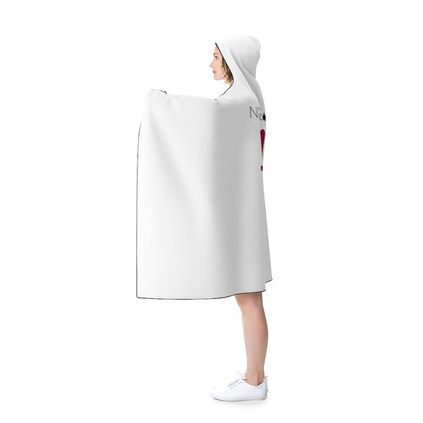 hooded white soft blanket
