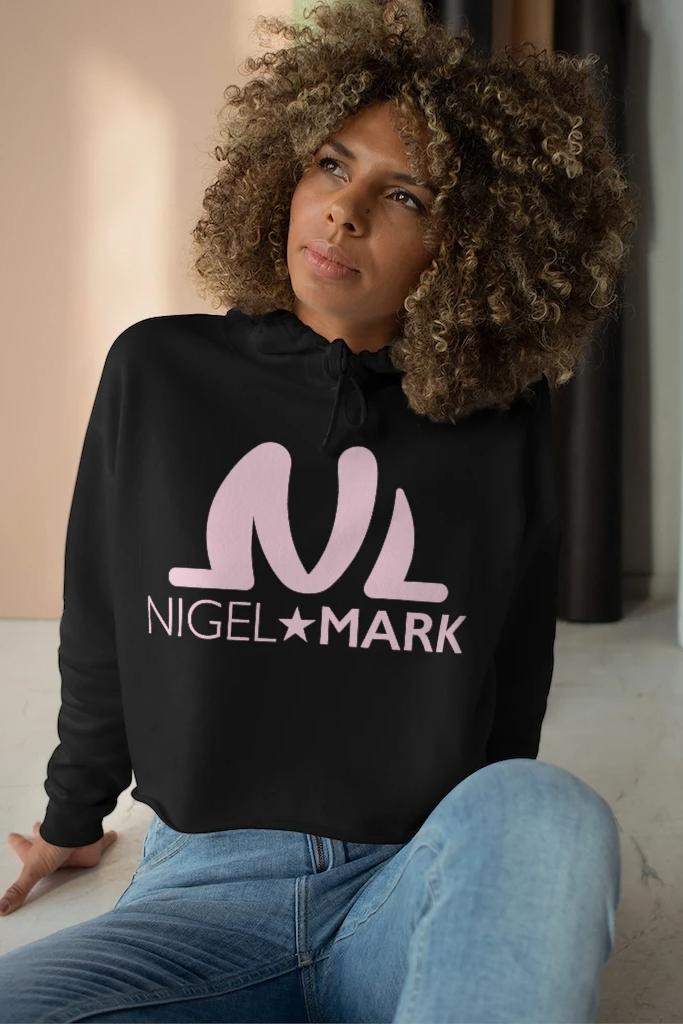 NM Black Crop Hoodie - WOMEN NM BRANDED - NIGEL MARK