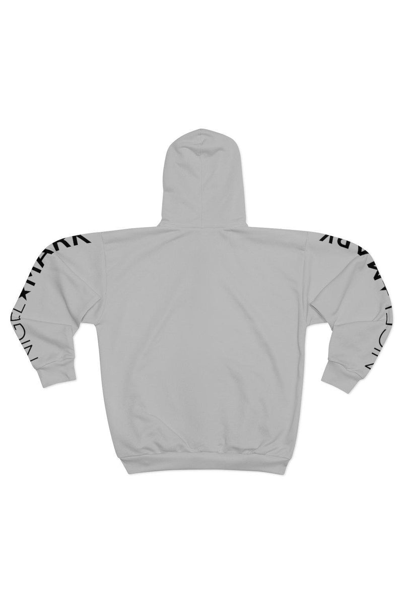 NM Side Sleeve Branded Unisex Hoodie - Grey - NM BRANDED - NIGEL MARK