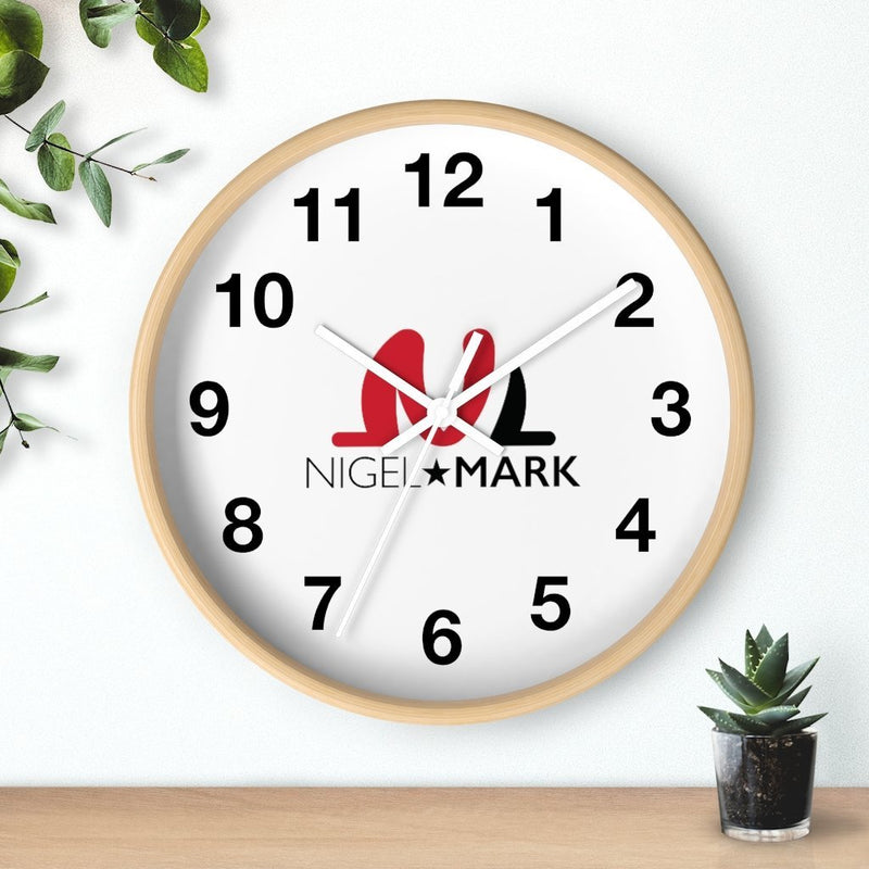 plant and wall clock decor