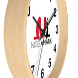 wood detailed wall clock