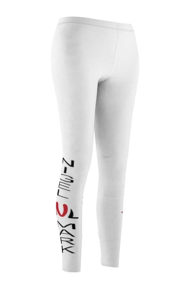 black red and white leggings 