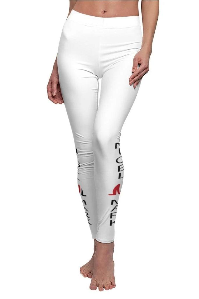 casual white legging pants