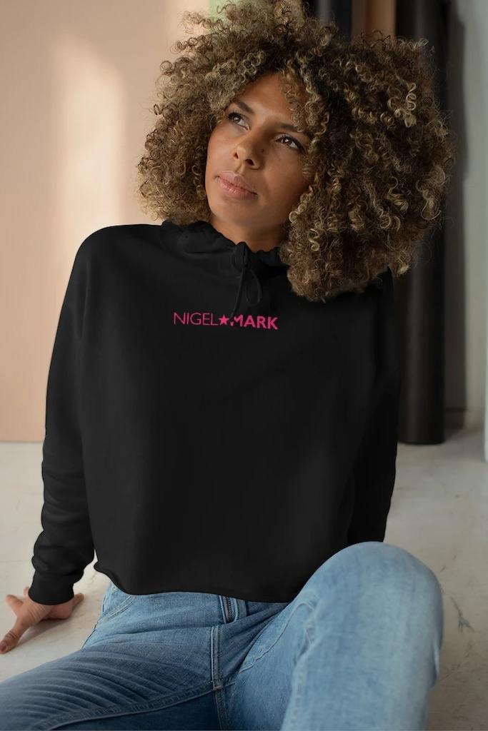 Pink NM Crop Hoodie - WOMEN NM BRANDED - NIGEL MARK