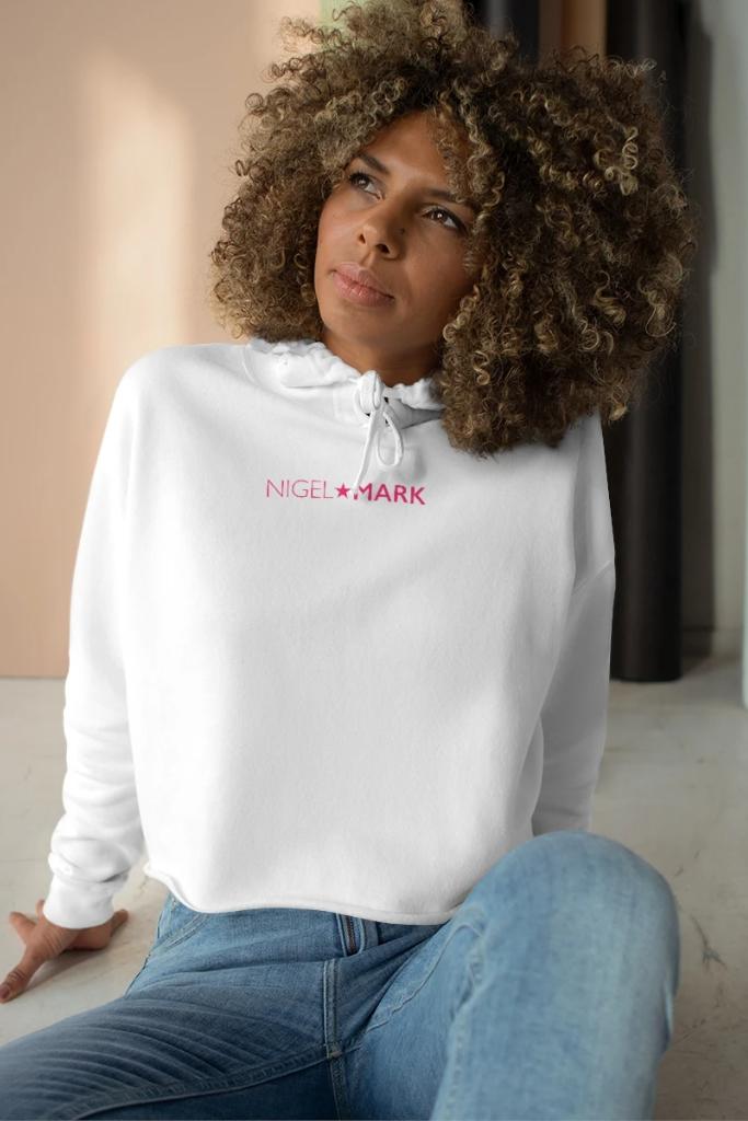 Pink NM Crop Hoodie - WOMEN NM BRANDED - NIGEL MARK