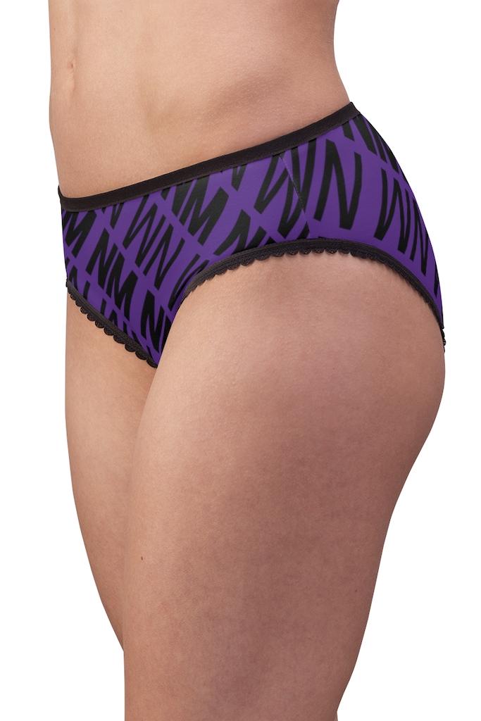 Purple NM Print Briefs - NM BRANDED - NIGEL MARK