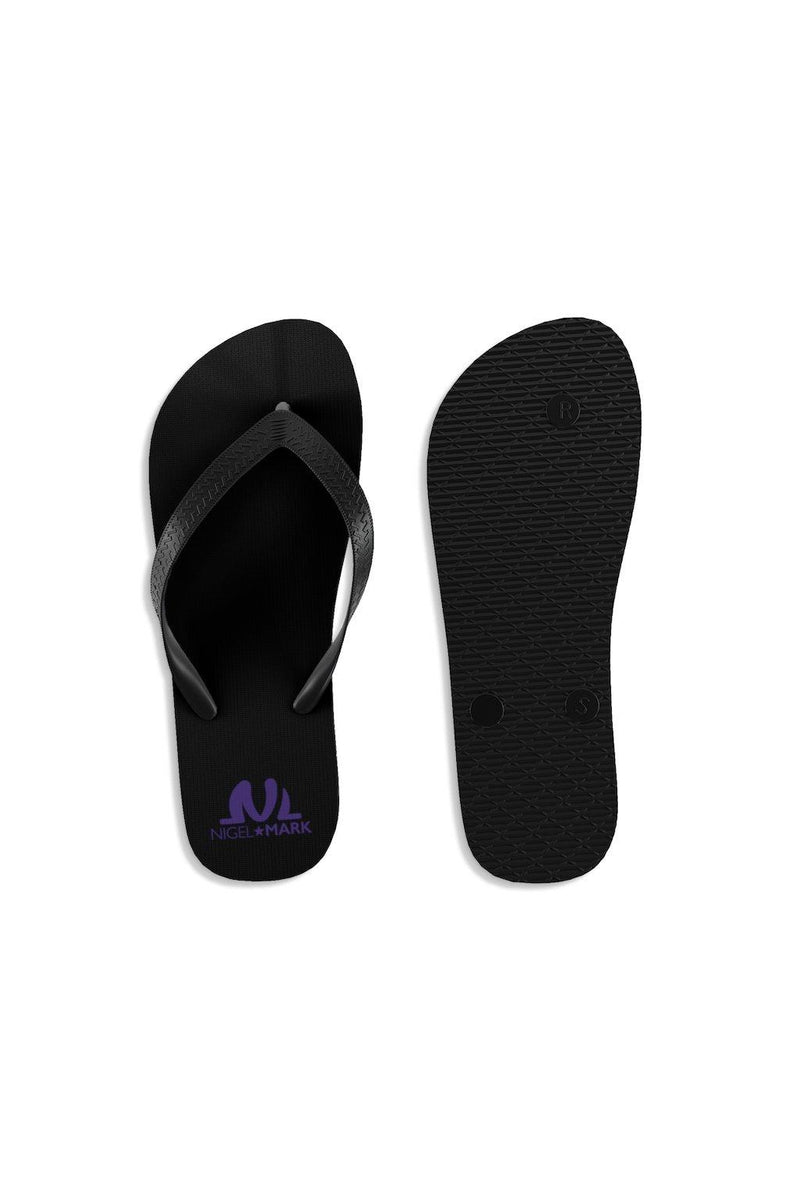 Purple NM Unisex Flip-Flops - NM BRANDED - NIGEL MARK