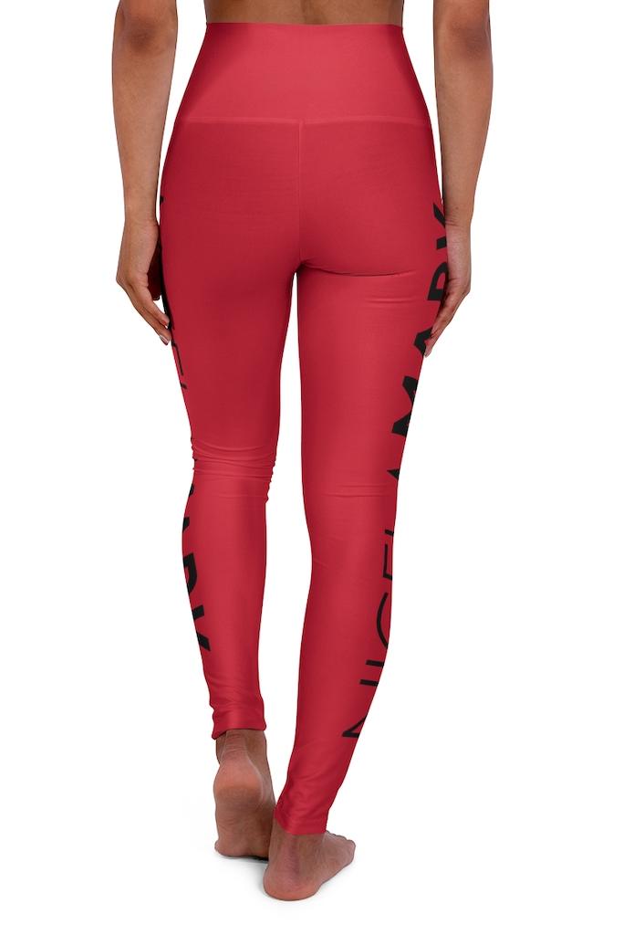 Red NM High Waisted Leggings - WOMEN NM BRANDED - NIGEL MARK