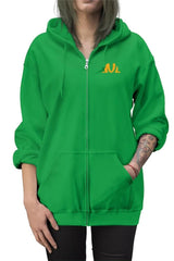 women's neon green hoodie