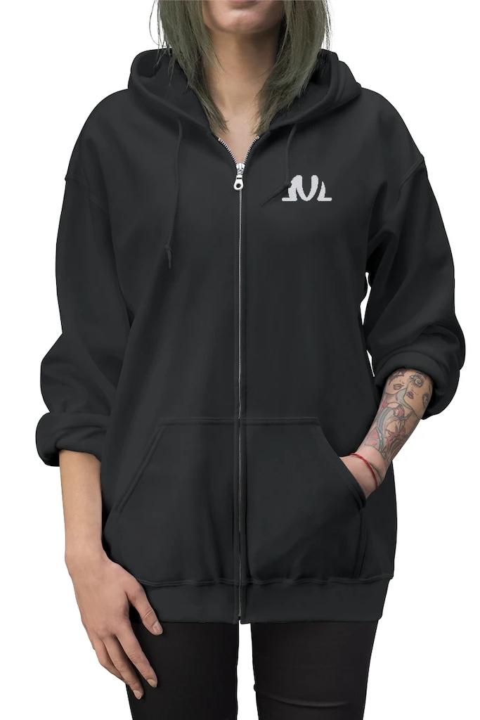 unisex black hoodie jacket