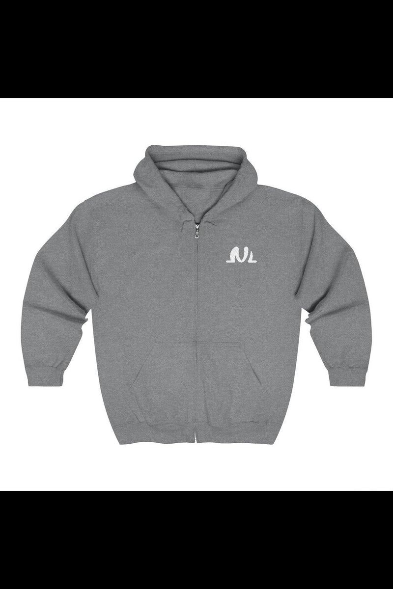 grey and white unisex hoodie