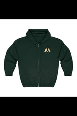 hunter green zip up hoodie