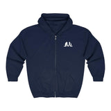 navy blue cotton zip up hoodie