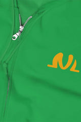 yellow logo zip up hoodie