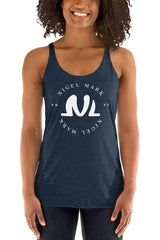 White NM Circle Racerback Tank - NM BRANDED - NIGEL MARK