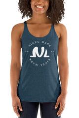 White NM Circle Racerback Tank - NM BRANDED - NIGEL MARK