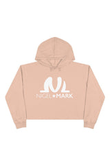 White NM Crop Hoodie - WOMEN NM BRANDED - NIGEL MARK