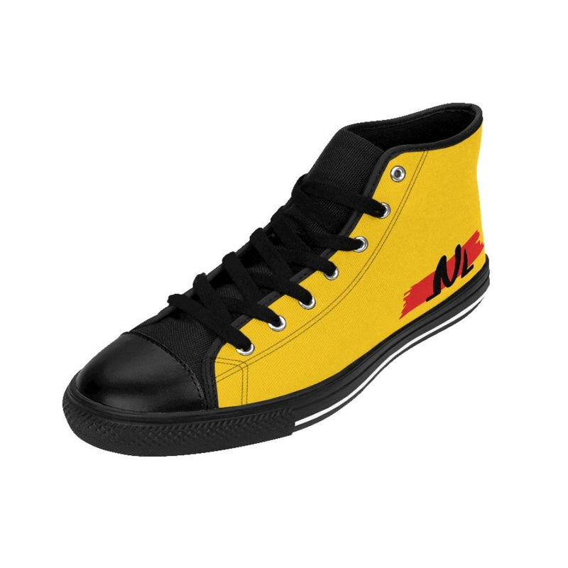 Yellow NM Women's High-top Sneakers - NM BRANDED - NIGEL MARK