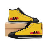 Yellow NM Women's High-top Sneakers - NM BRANDED - NIGEL MARK