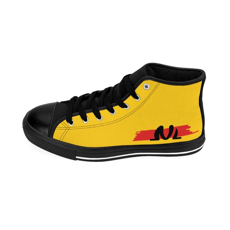 Yellow NM Women's High-top Sneakers - NM BRANDED - NIGEL MARK