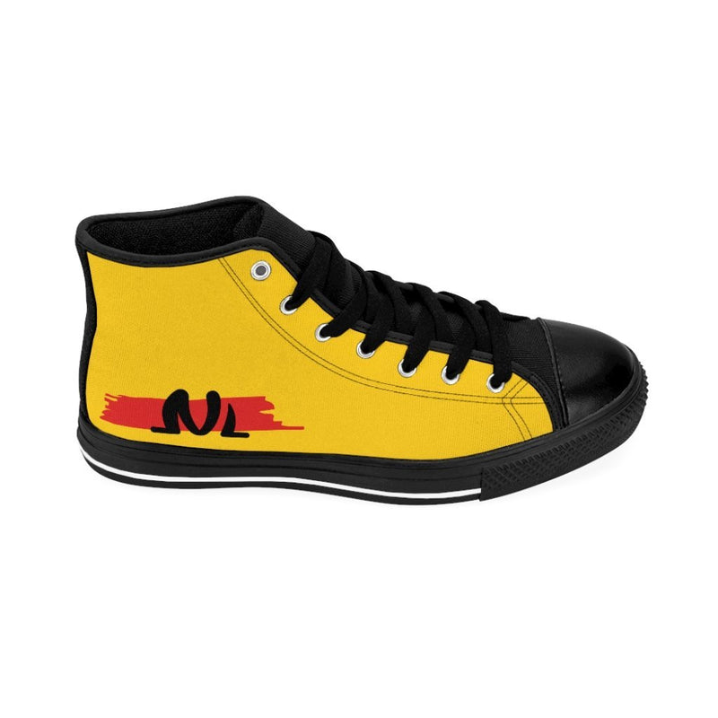 Yellow NM Women's High-top Sneakers - NM BRANDED - NIGEL MARK